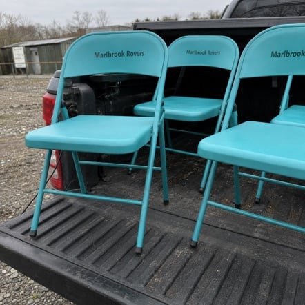 Branded folding chairs with logo