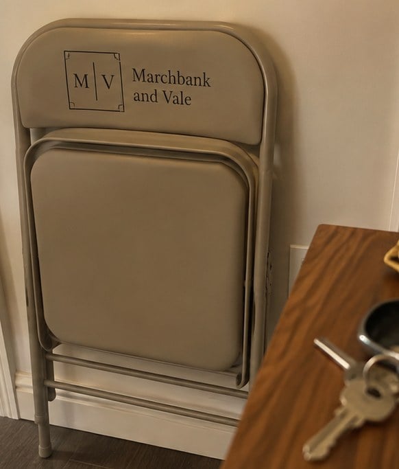 Personalized folding chairs — customer photo